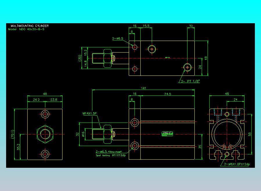 气立可CHELIC气缸油缸2D-NDO40x20-B-S