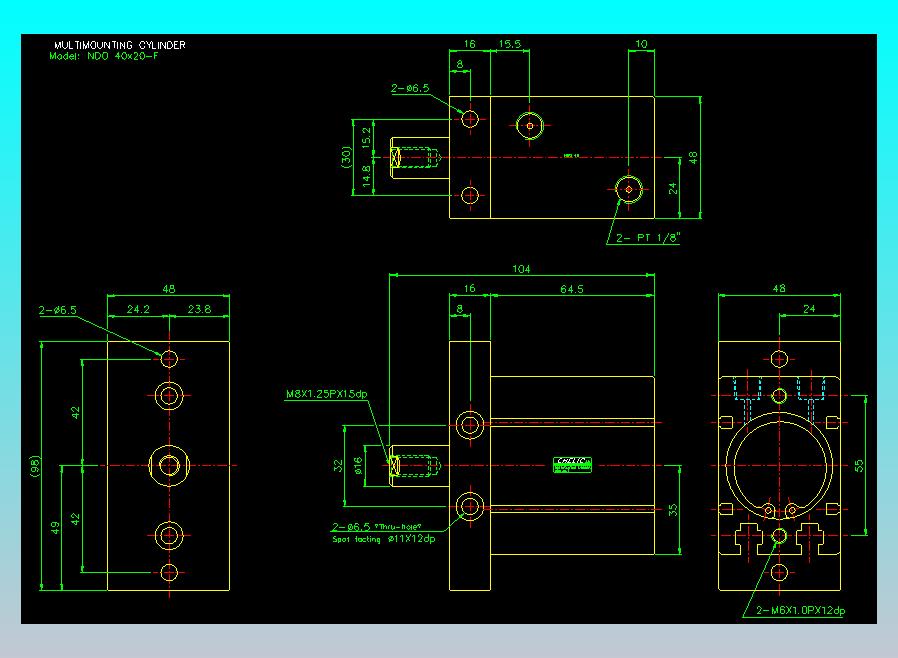 气立可CHELIC气缸油缸2D-NDO40x20-F