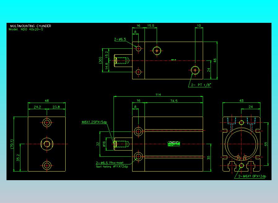 气立可CHELIC气缸油缸2D-NDO40x20-S