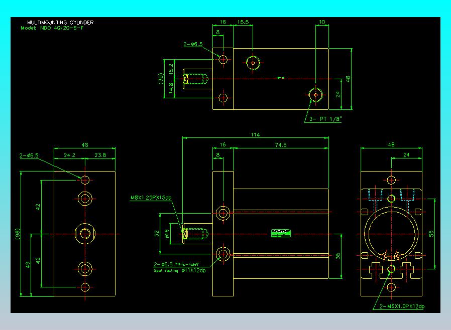 气立可CHELIC气缸油缸2D-NDO40x20-S-F