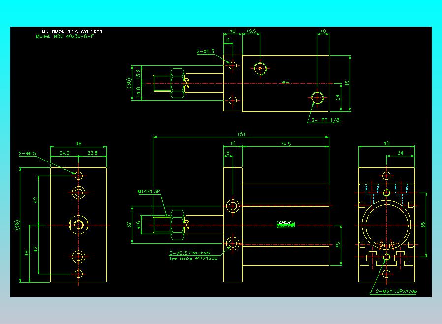 气立可CHELIC气缸油缸2D-NDO40x30-B-F