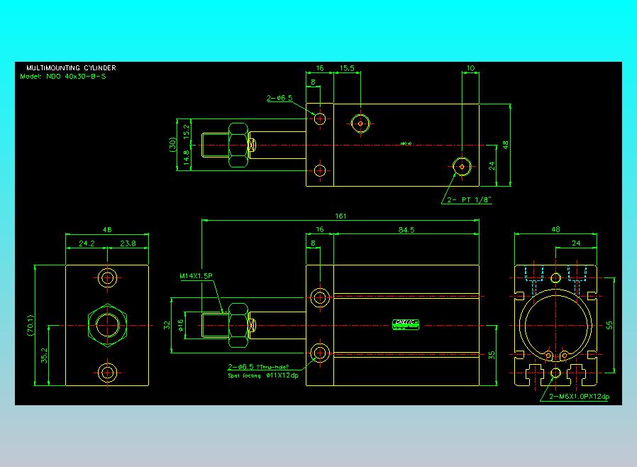 气立可CHELIC气缸油缸2D-NDO40x30-B-S