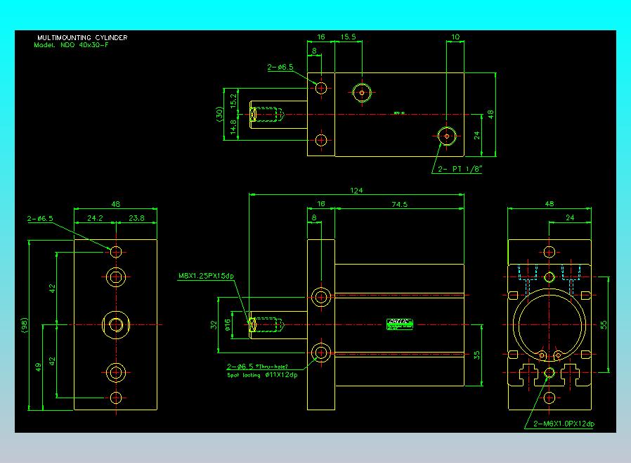 气立可CHELIC气缸油缸2D-NDO40x30-F
