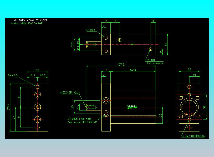 气立可CHELIC气缸油缸2D-NDO25x20-S-F