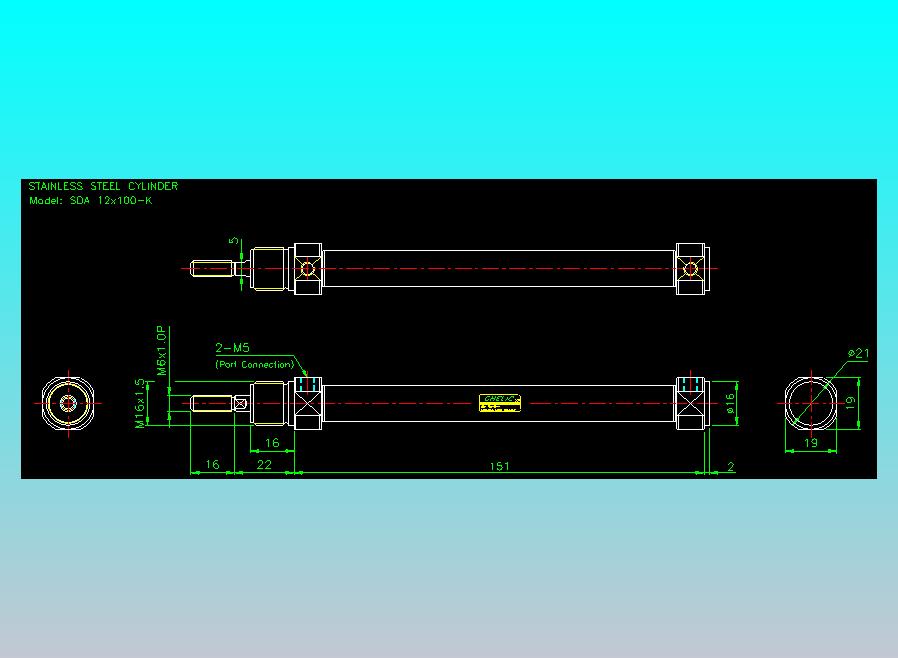 气立可CHELIC气缸油缸2D-SDA12x100-K