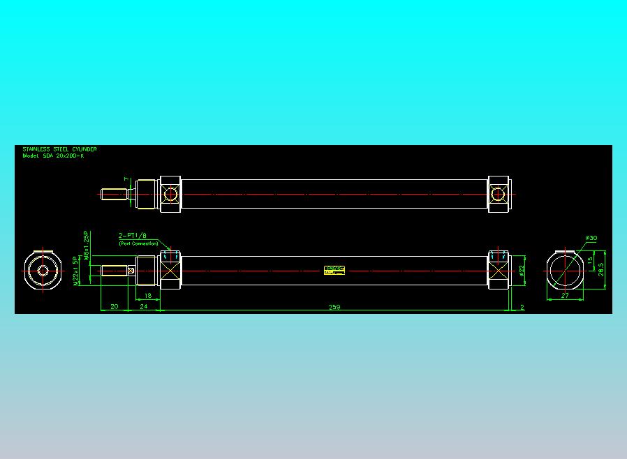 气立可CHELIC气缸油缸2D-SDA20x200-K