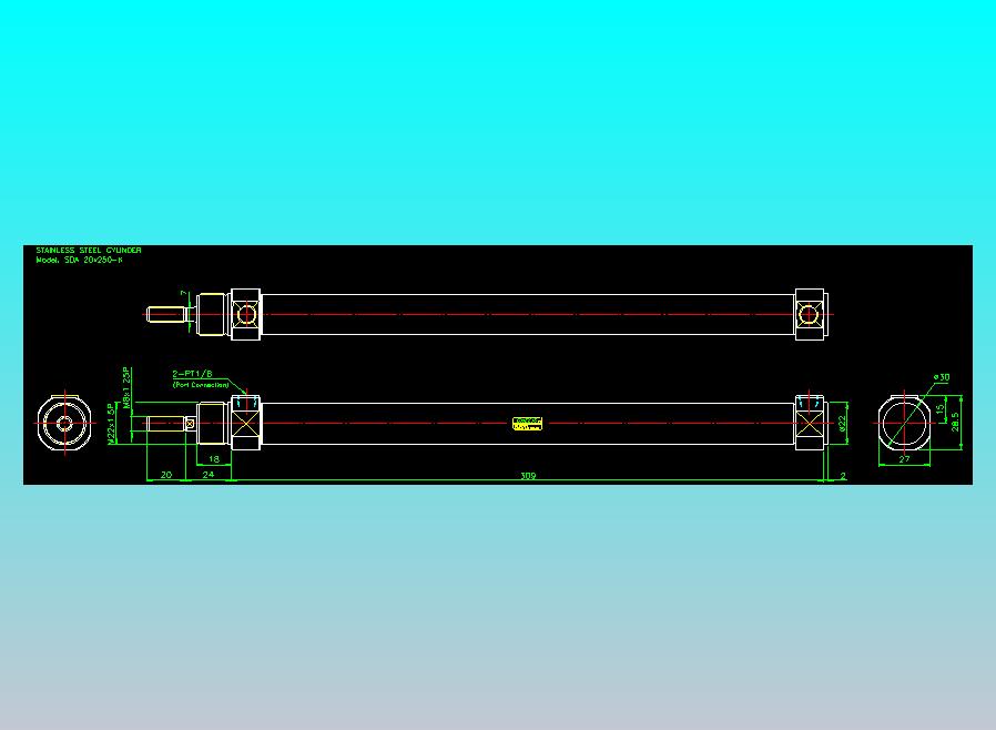 气立可CHELIC气缸油缸2D-SDA20x250-K