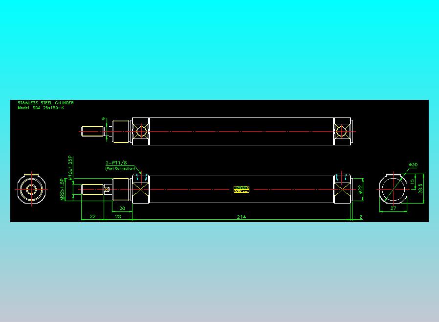 气立可CHELIC气缸油缸2D-SDA25x150-K