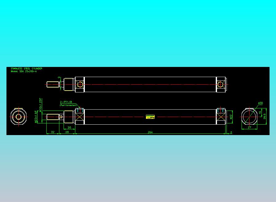 气立可CHELIC气缸油缸2D-SDA25x200-K