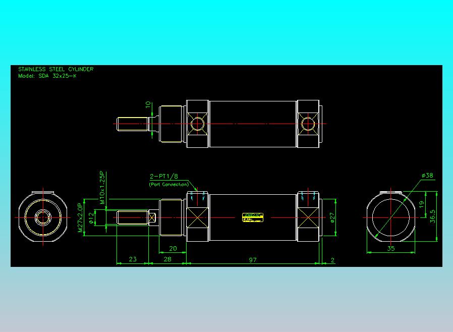 气立可CHELIC气缸油缸2D-SDA32x25-K