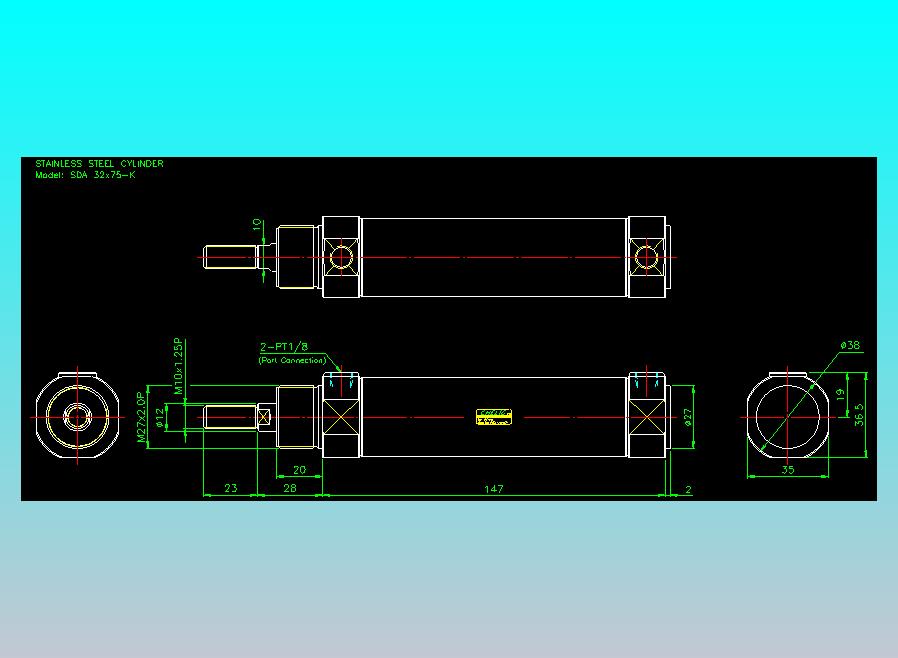 气立可CHELIC气缸油缸2D-SDA32x75-K