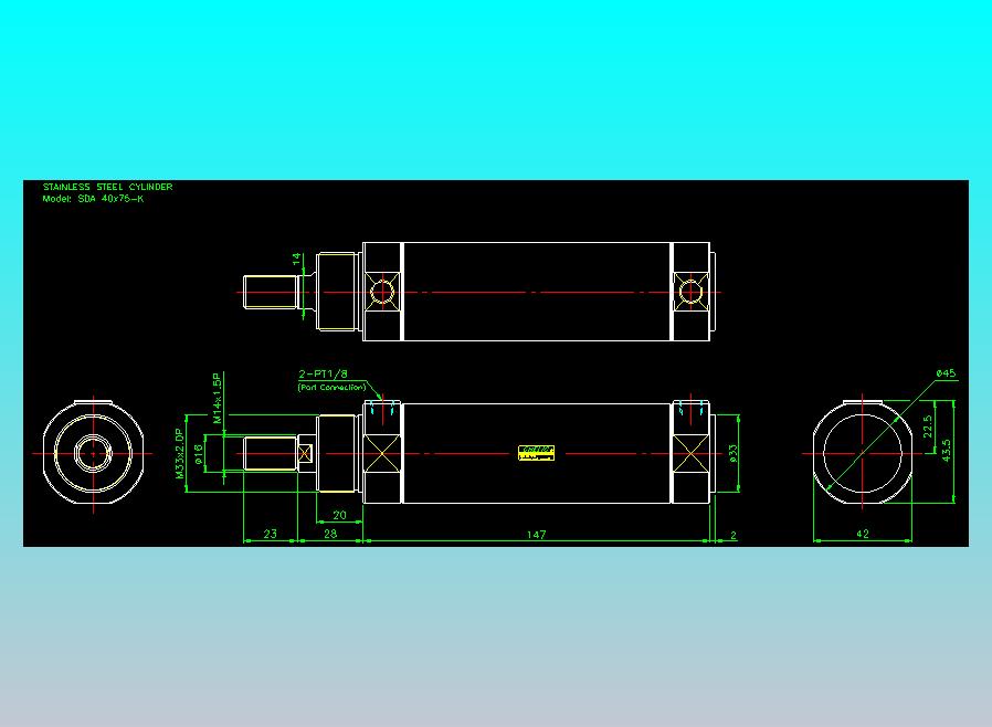 气立可CHELIC气缸油缸2D-SDA40x75-K