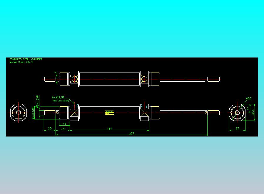 气立可CHELIC气缸油缸2D-SDAD20x75