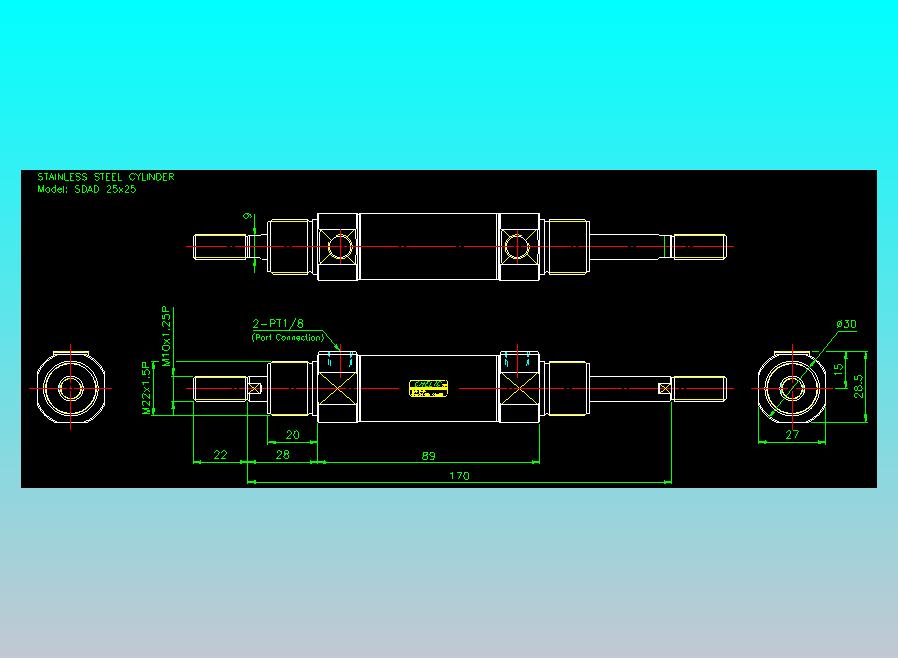 气立可CHELIC气缸油缸2D-SDAD25x25