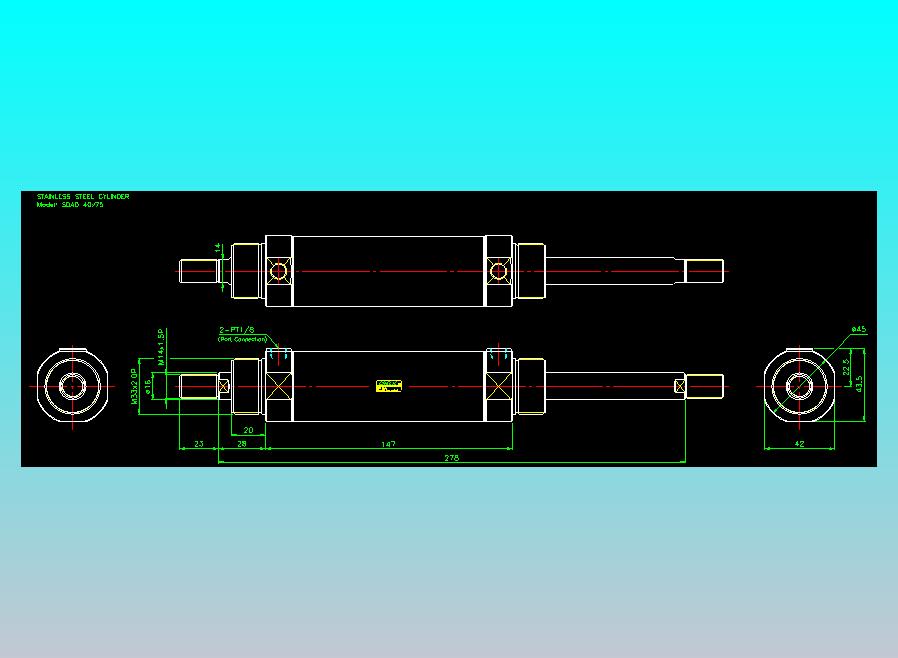 气立可CHELIC气缸油缸2D-SDAD40x75