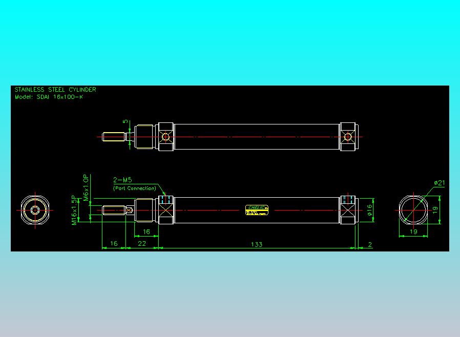 气立可CHELIC气缸油缸2D-SDAI16x100-K