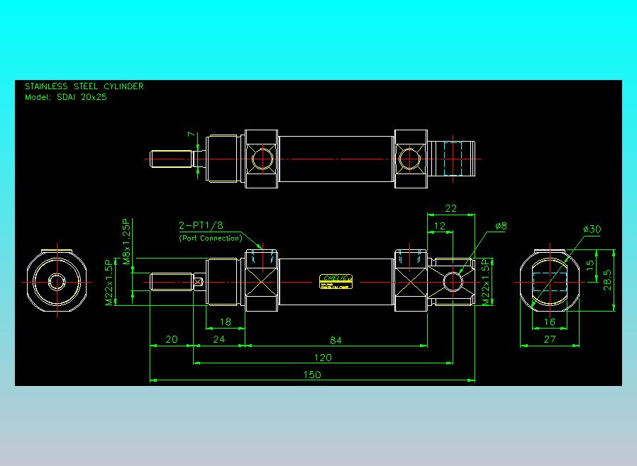 气立可CHELIC气缸油缸2D-SDAI20x25