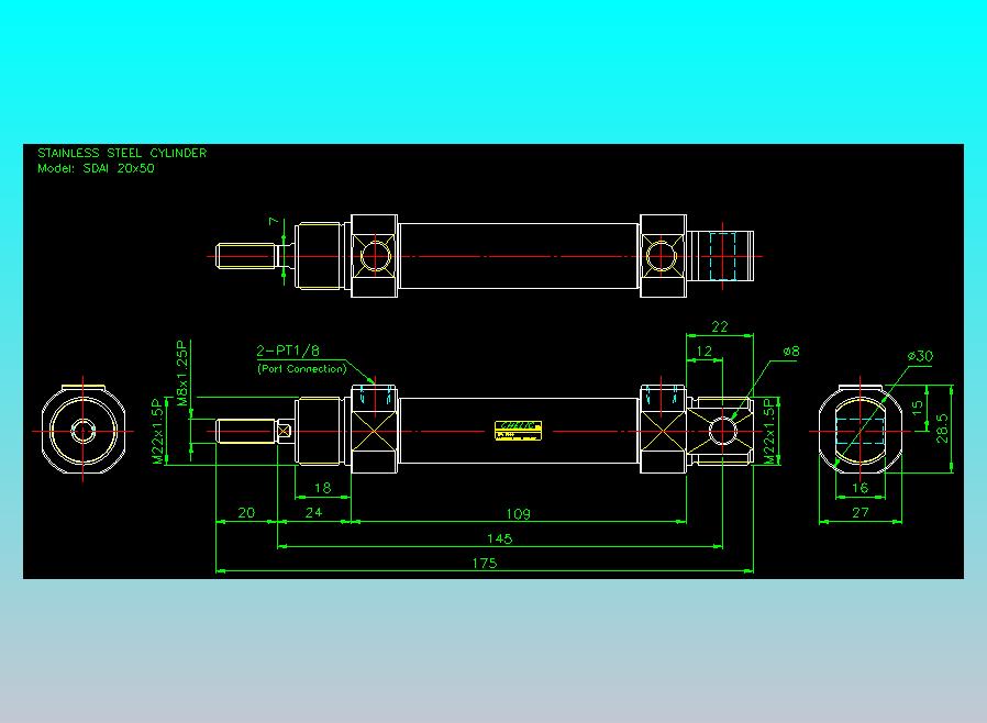 气立可CHELIC气缸油缸2D-SDAI20x50