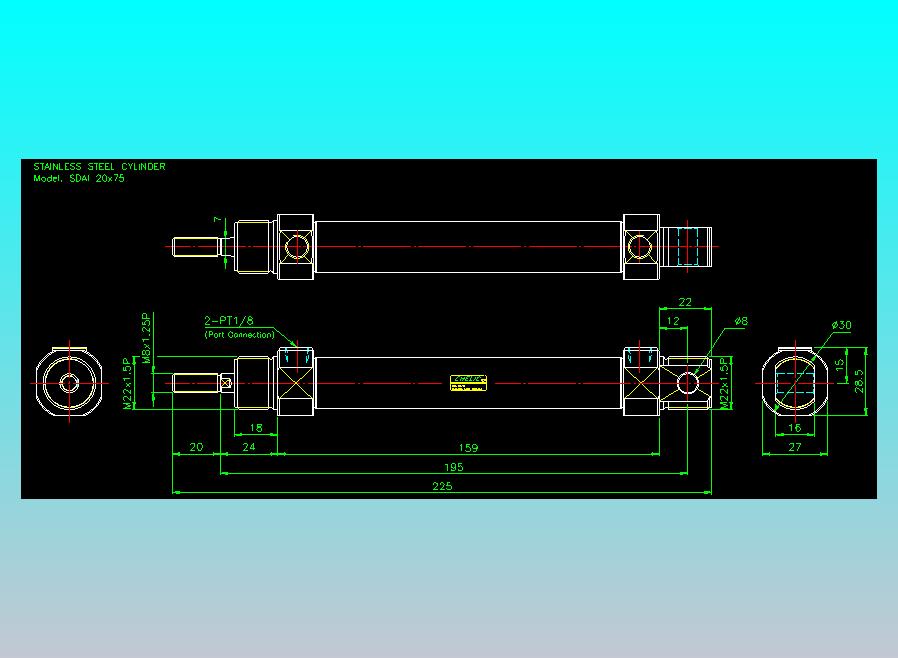 气立可CHELIC气缸油缸2D-SDAI20x75