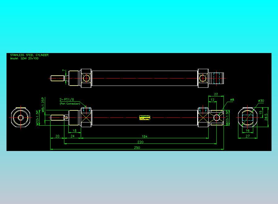 气立可CHELIC气缸油缸2D-SDAI20x100