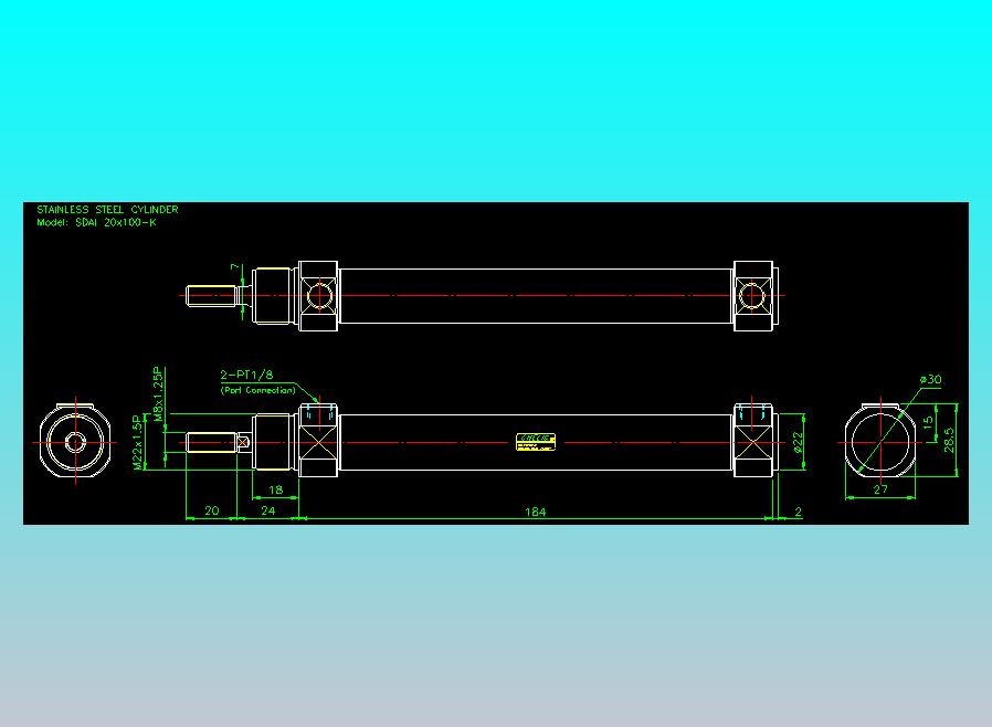 气立可CHELIC气缸油缸2D-SDAI20x100-K