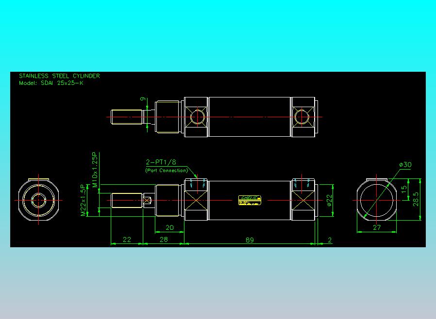 气立可CHELIC气缸油缸2D-SDAI25x25-K