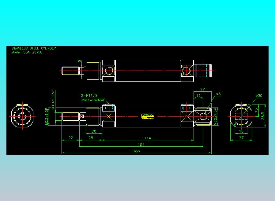 气立可CHELIC气缸油缸2D-SDAI25x50