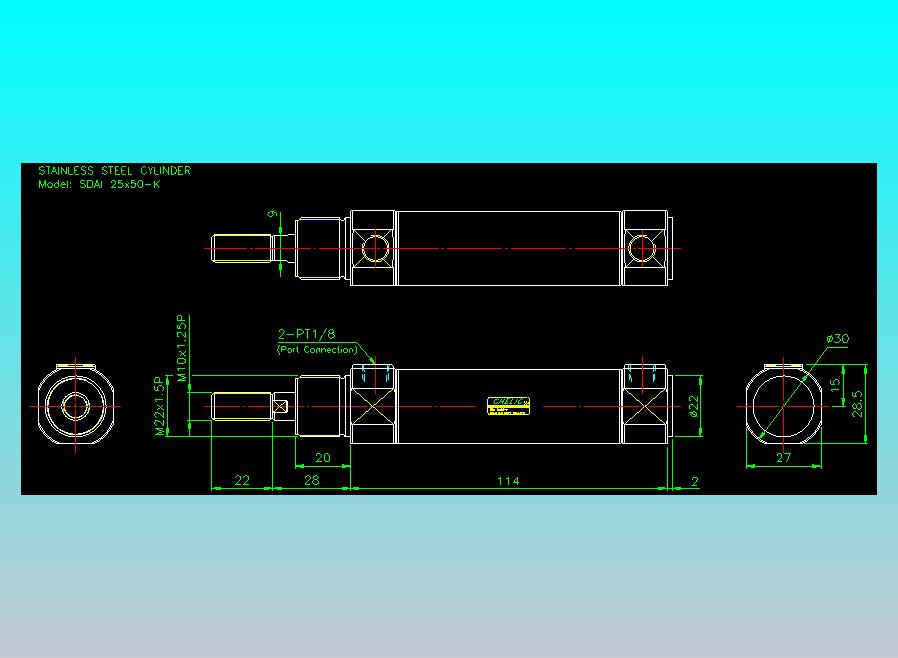 气立可CHELIC气缸油缸2D-SDAI25x50-K