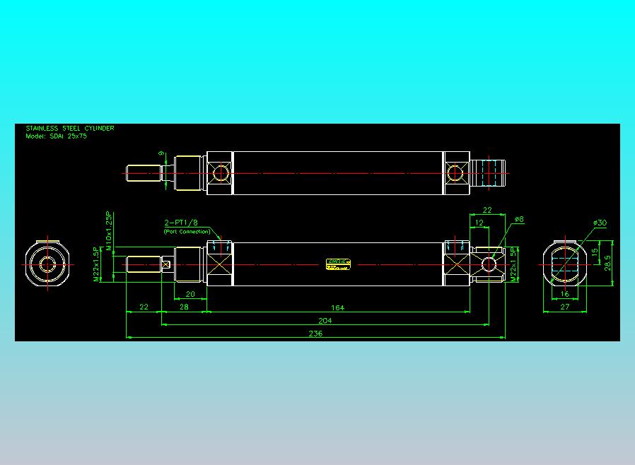 气立可CHELIC气缸油缸2D-SDAI25x75