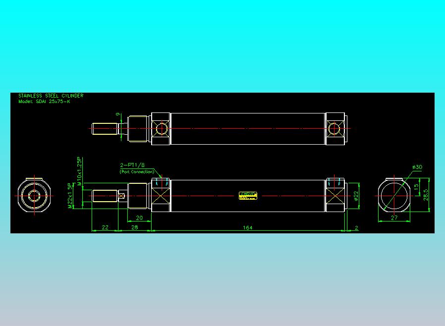 气立可CHELIC气缸油缸2D-SDAI25x75-K