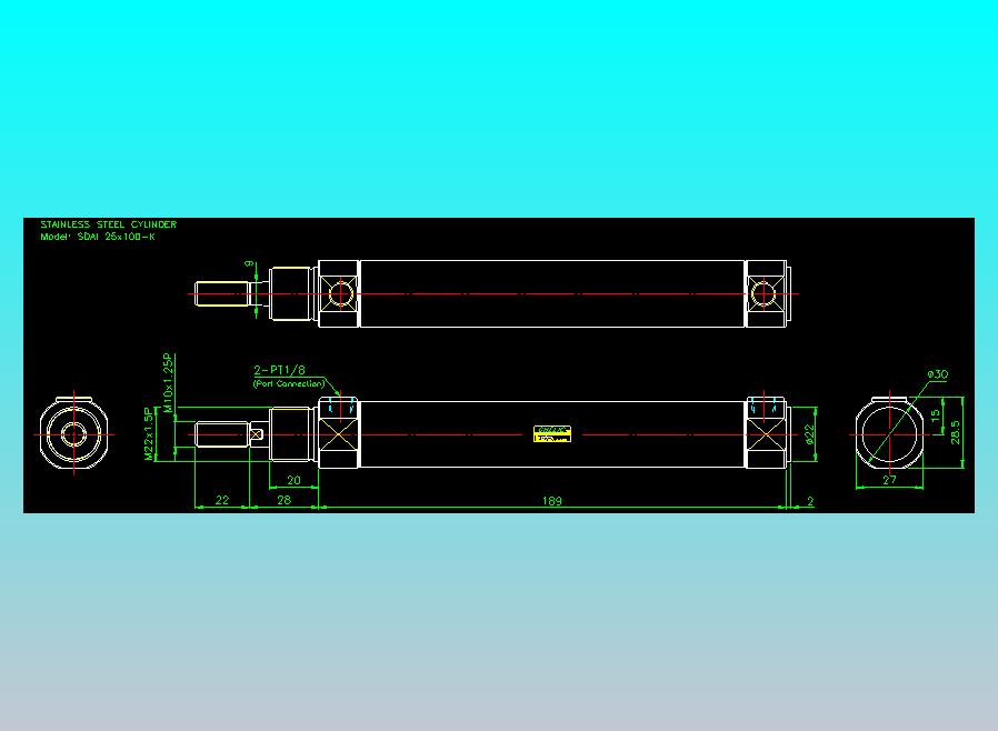 气立可CHELIC气缸油缸2D-SDAI25x100-K