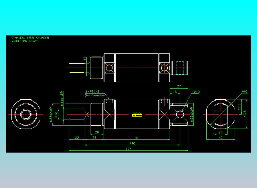 气立可CHELIC气缸油缸2D-SDAI40x25