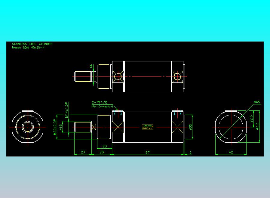 气立可CHELIC气缸油缸2D-SDAI40x25-K