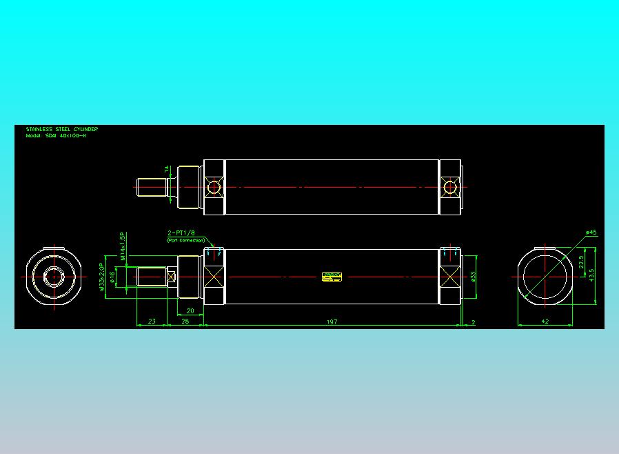 气立可CHELIC气缸油缸2D-SDAI40x100-K