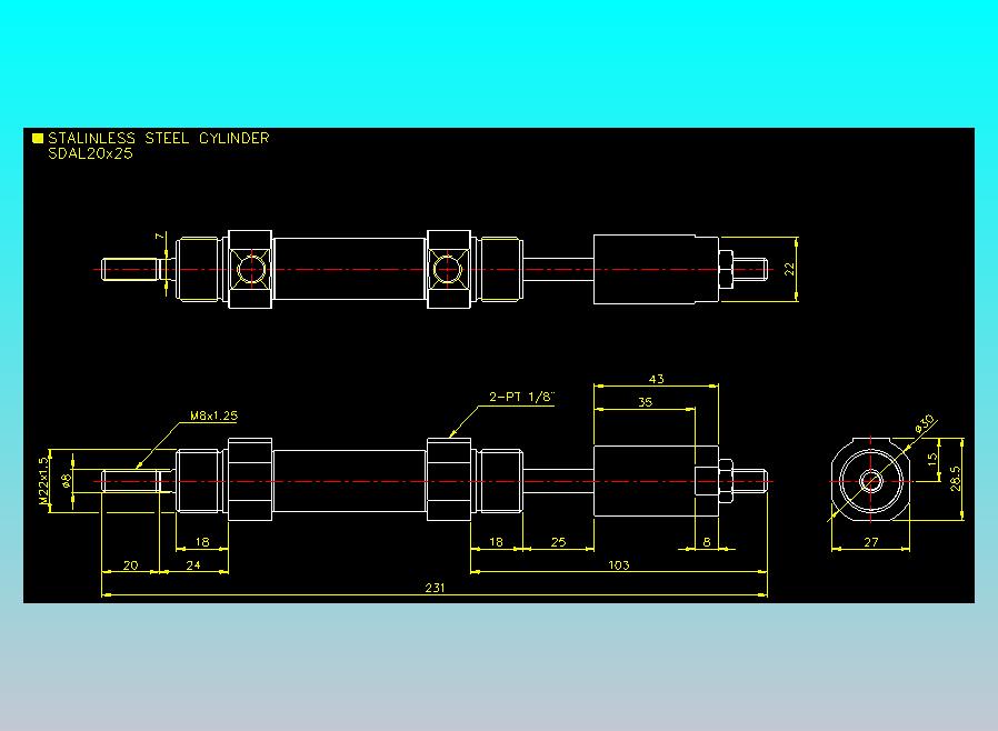 气立可CHELIC气缸油缸2D-SDAL20x25