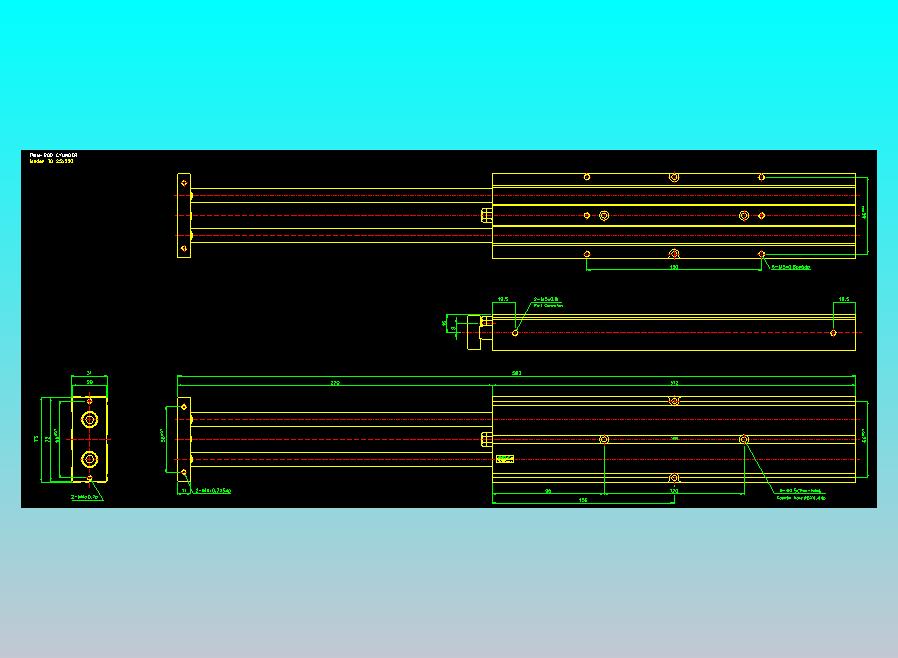 双轴气缸2D-TD25x250