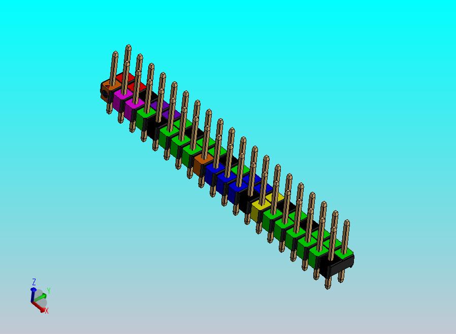 DS1021排针 100mil(2.54mm) 适用于树莓派 Arduino 彩色 版本1.0