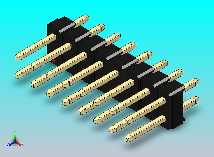 DS1021排针 黑 2x08p 100mil 类型1 版本1.0.zip