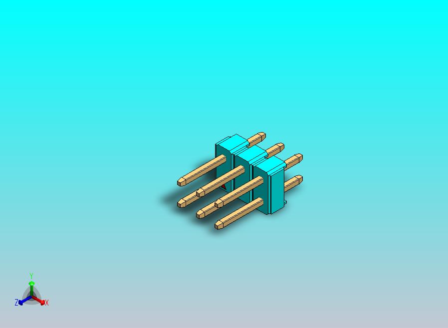 DS1021排针 100mil(2.54mm) 型号1(3x6.1mm) 3Rx32pin 带色 REVB.0