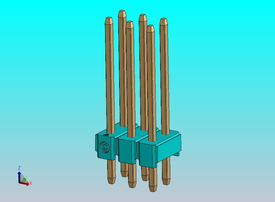DS1021排针 100mil（2.54mm）类型5（3x12.5mm）3Rx32pin彩色版本1.0