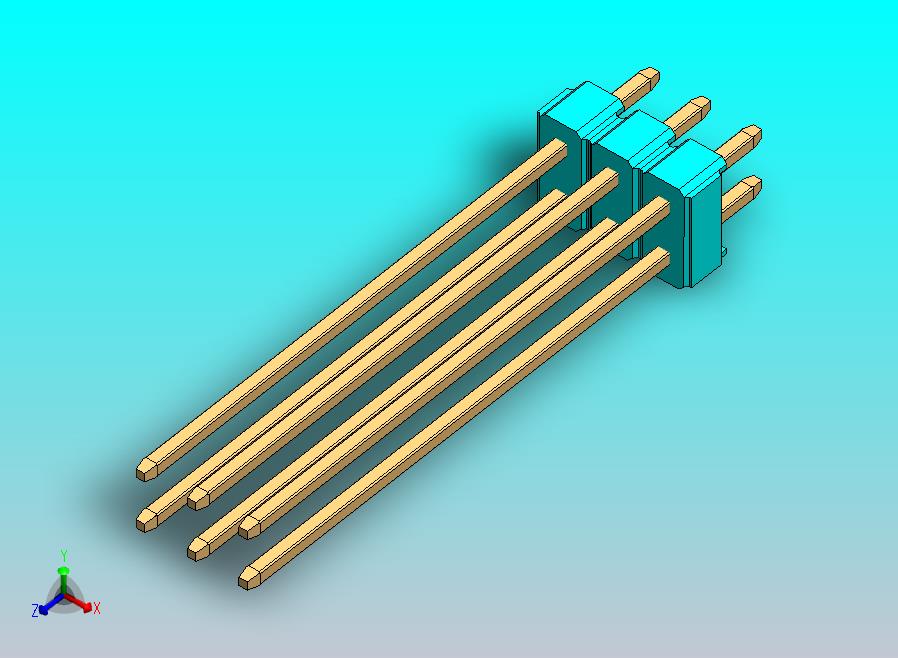 DS1021排针 100mil(2.54mm) 类型43(3x24.5mm) 3Rx32针彩色 版本1.0