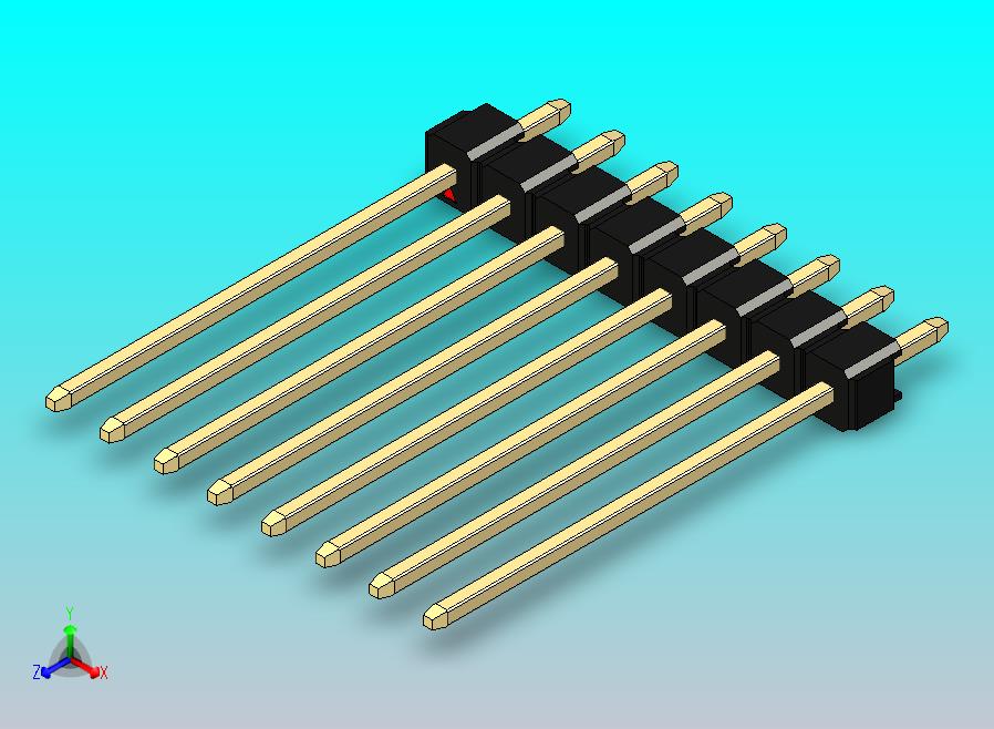 DS1021排针 黑色 1x08p 100mil 类型19 版本1.0.zip