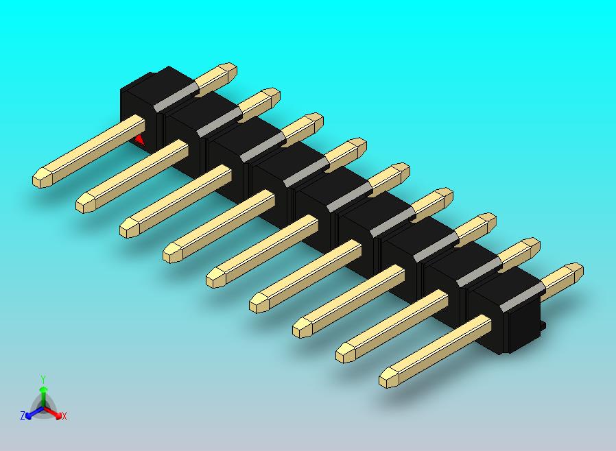 DS1021排针 黑色 1x09p 100mil 类型1 版本1.0.zip