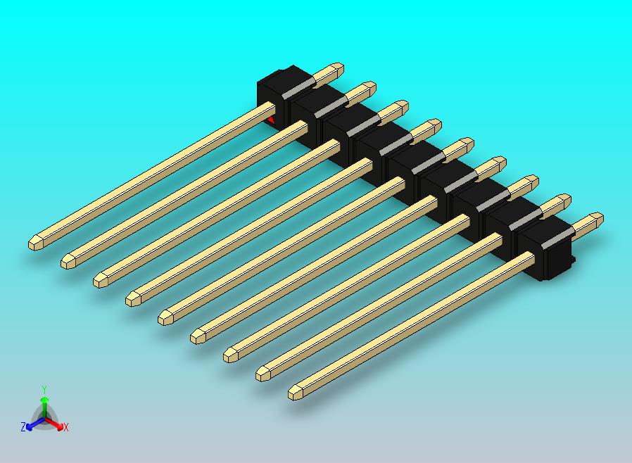 DS1021排针 黑色 1x09p 100mil 类型19 版本1.0.zip