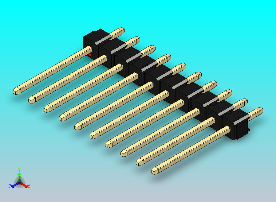 DS1021排针 黑色 1x10p 100mil 类型5 版本1.0.zip