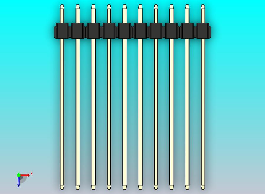 DS1021排针 黑色 1x10p 100mil 类型43 版本1.0.zip