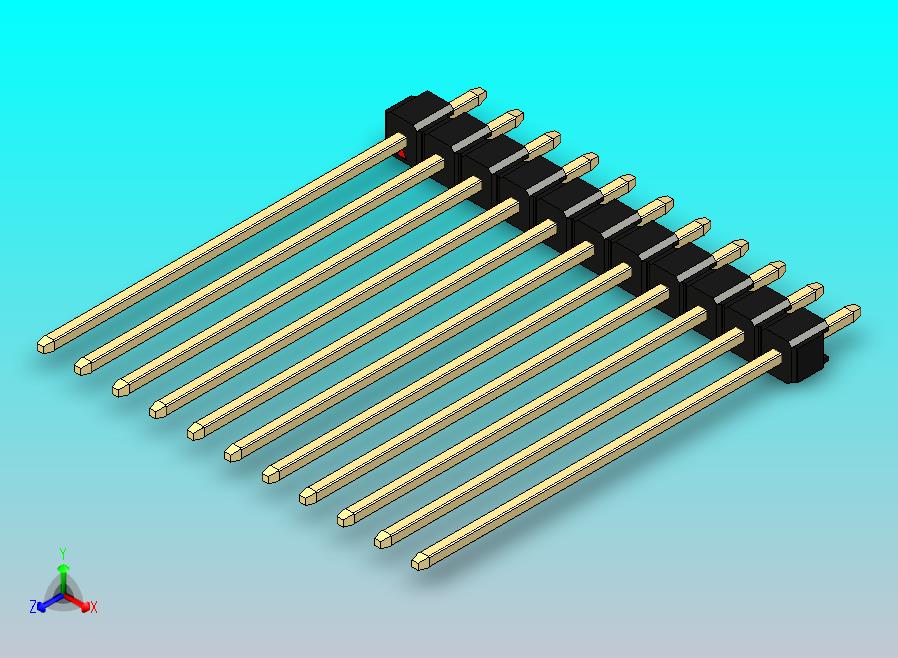 DS1021排针 黑色 1x11p 100mil 类型43 版本1.0.zip