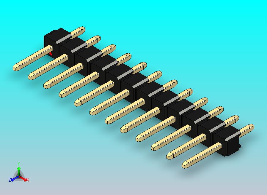 DS1021排针 黑色 1x12p 100mil 类型1 版本1.0.zip