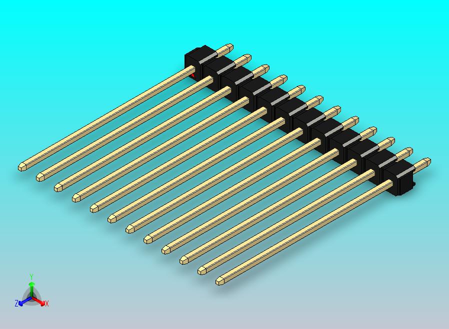 DS1021排针 黑色 1x12p 100mil 类型43 版本1.0.zip