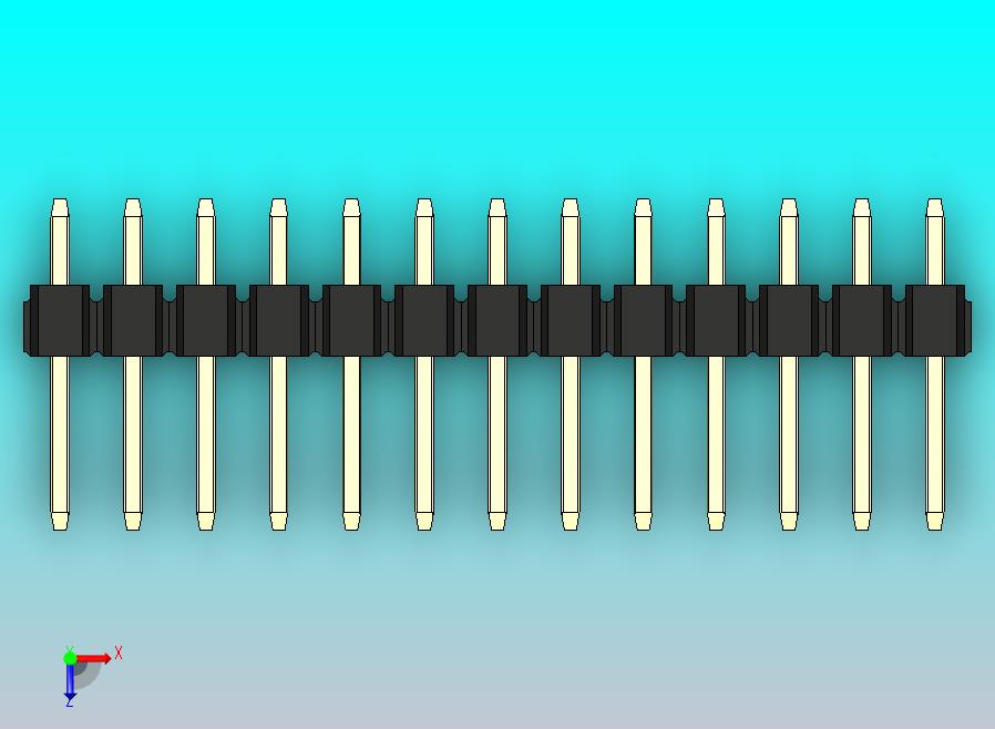 DS1021排针 黑色 1x13p 100mil 类型1 版本1.0.zip
